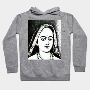 Adi Shankara Black And White Portrait | Adi Shankara Artwork 3 Hoodie